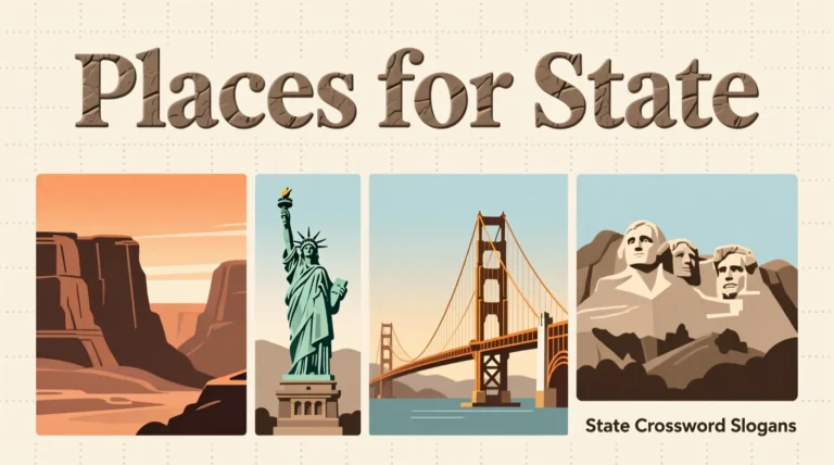Places for State Crossword Slogans