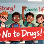 Anti Drug School for Slogans To Build A Stronger Tomorrow Ahead 💪🍏