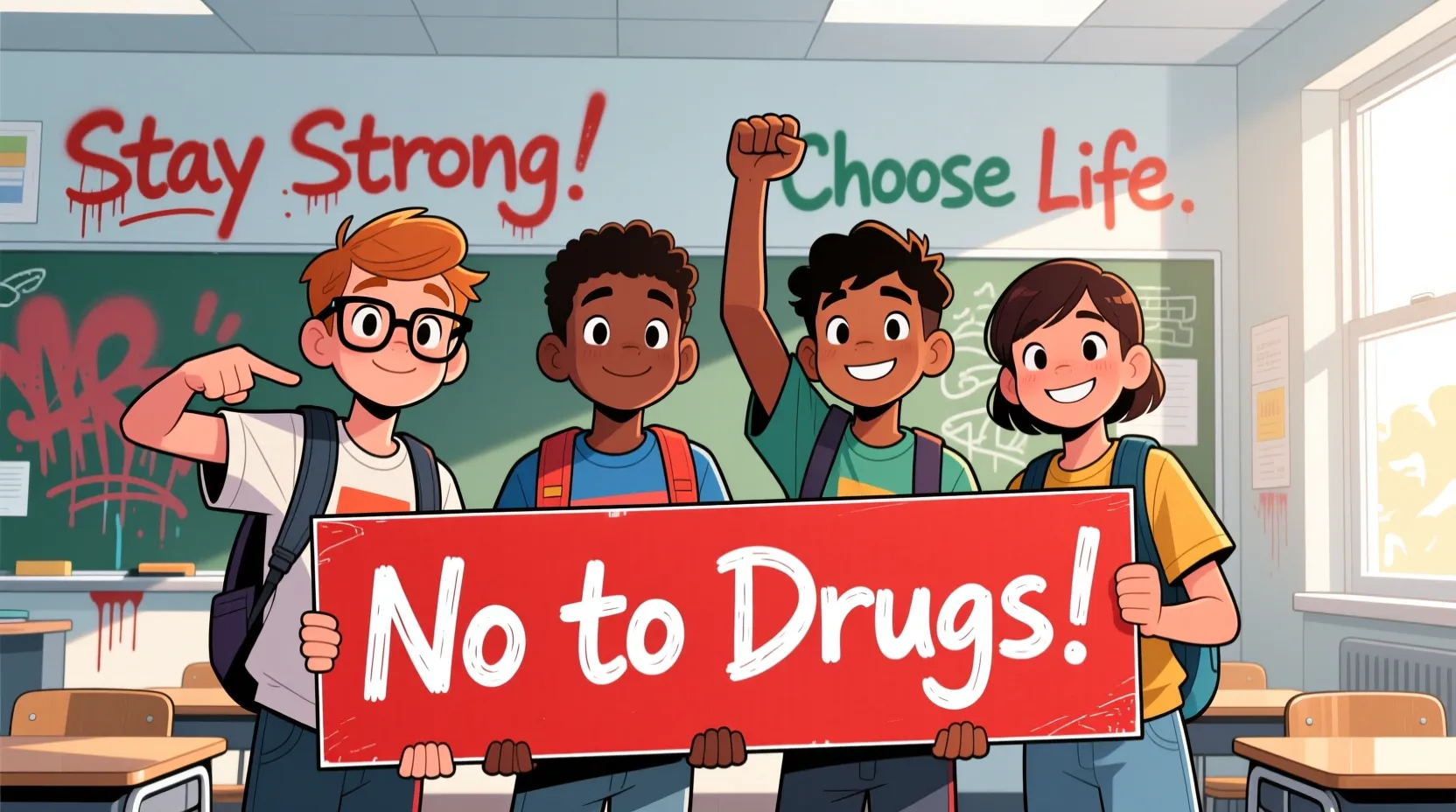 Anti Drug School for Slogans