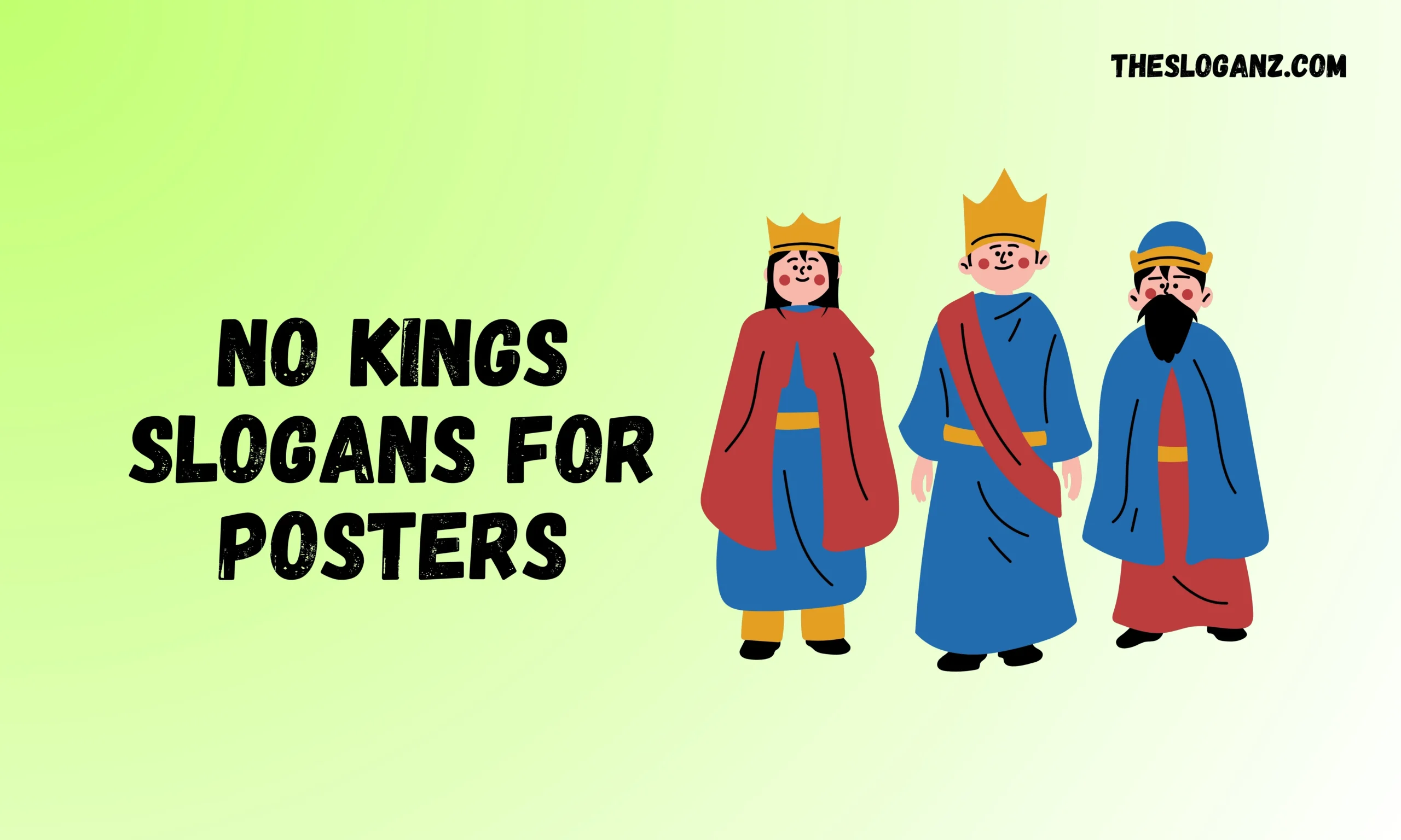 No Kings Slogans for Posters