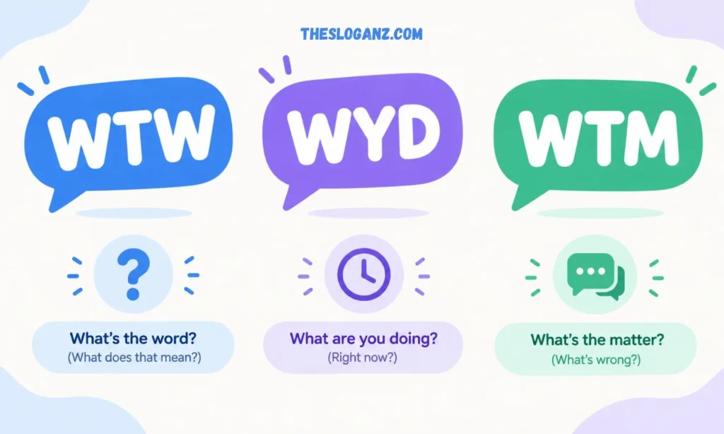 wtw meaning vs wyd wtm